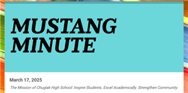  mUSTANG  MINute weeKLY NEWsleTTEr